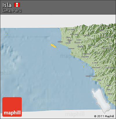 Savanna Style 3D Map of Isla