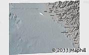Shaded Relief 3D Map of Isla, darken, semi-desaturated