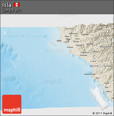 Shaded Relief 3D Map of Isla