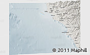 Shaded Relief 3D Map of Isla, semi-desaturated