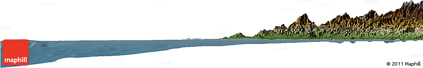 Physical Horizon Map of Isla, darken