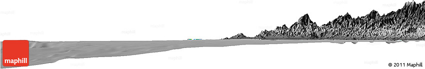Physical Horizon Map of Isla, darken, desaturated