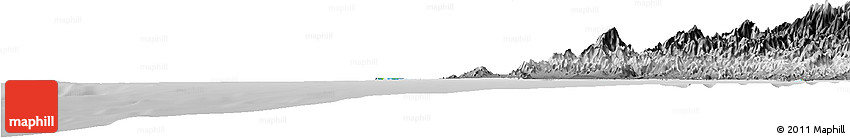 Physical Horizon Map of Isla, desaturated