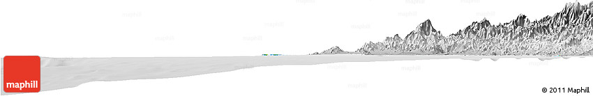 Physical Horizon Map of Isla, lighten, desaturated