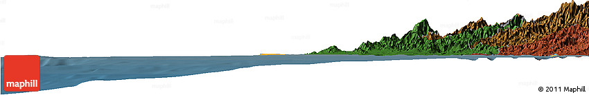 Political Horizon Map of Isla, darken
