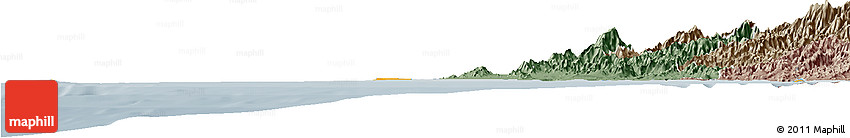 Political Horizon Map of Isla, semi-desaturated