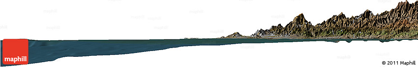 Satellite Horizon Map of Isla, darken