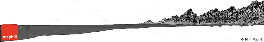 Satellite Horizon Map of Isla, darken, desaturated
