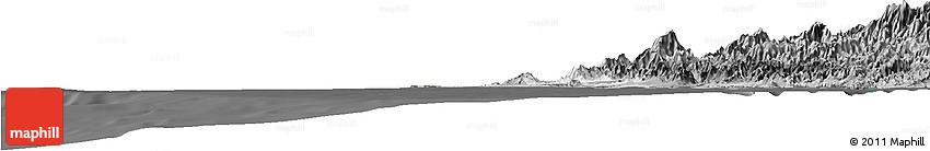Satellite Horizon Map of Isla, desaturated