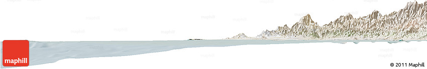 Satellite Horizon Map of Isla, lighten