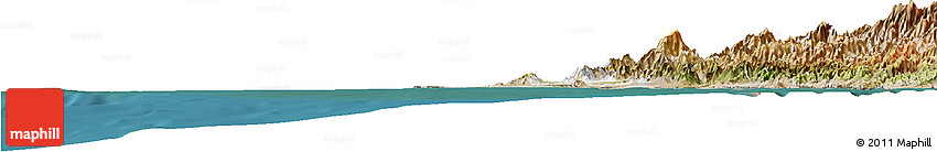 Satellite Horizon Map of Isla