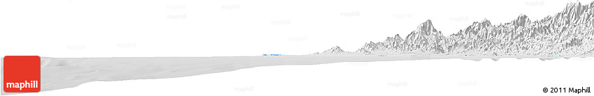 Shaded Relief Horizon Map of Isla, lighten, desaturated