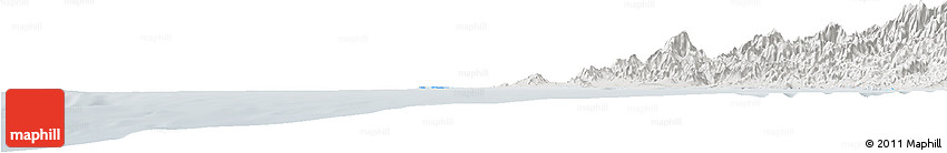 Shaded Relief Horizon Map of Isla, lighten, semi-desaturated