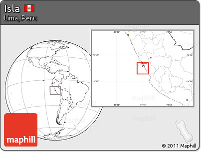 Blank Location Map of Isla