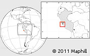 Blank Location Map of Isla, highlighted country, within the entire country