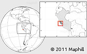 Blank Location Map of Isla, highlighted country, highlighted parent region, within the entire country