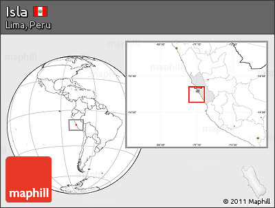 Blank Location Map of Isla, highlighted parent region