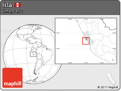 Blank Location Map of Isla, highlighted parent region