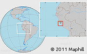 Gray Location Map of Isla, within the entire country