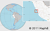 Gray Location Map of Isla, highlighted country