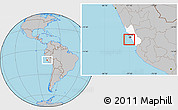 Gray Location Map of Isla, highlighted parent region