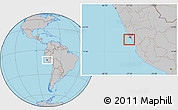 Gray Location Map of Isla