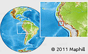 Physical Location Map of Isla, within the entire country