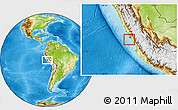 Physical Location Map of Isla