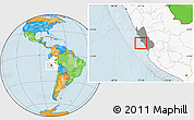 Political Location Map of Isla, highlighted country, highlighted parent region