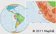 Political Location Map of Isla