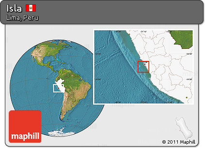 Satellite Location Map of Isla, highlighted country