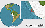Satellite Location Map of Isla, highlighted country