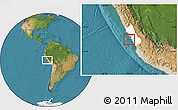 Satellite Location Map of Isla, highlighted parent region