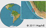Satellite Location Map of Isla