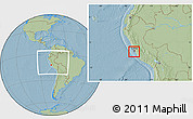 Savanna Style Location Map of Isla, within the entire country, hill shading