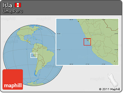 Savanna Style Location Map of Isla