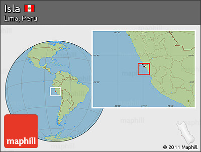 Savanna Style Location Map of Isla