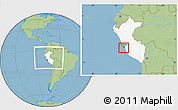 Savanna Style Location Map of Isla, highlighted country, within the entire country