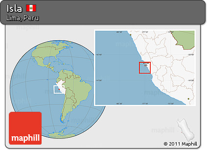 Savanna Style Location Map of Isla, highlighted country