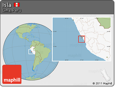 Savanna Style Location Map of Isla, highlighted country