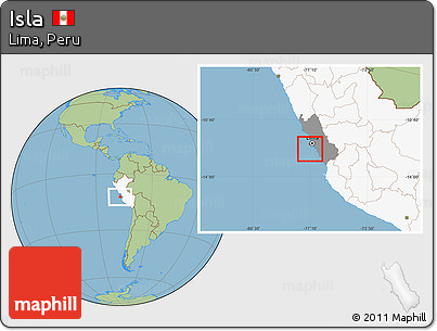 Savanna Style Location Map of Isla, highlighted country, highlighted parent region