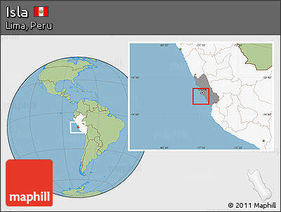 Savanna Style Location Map of Isla, highlighted country, highlighted parent region
