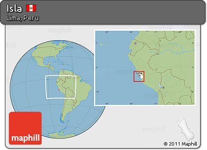 Savanna Style Location Map of Isla, highlighted parent region, within the entire country