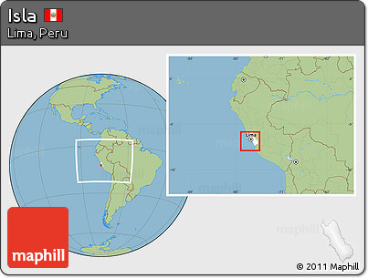 Savanna Style Location Map of Isla, highlighted parent region, within the entire country