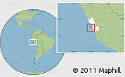 Savanna Style Location Map of Isla, highlighted parent region