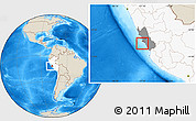 Shaded Relief Location Map of Isla, highlighted country, highlighted parent region