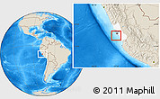 Shaded Relief Location Map of Isla, highlighted parent region