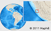 Shaded Relief Location Map of Isla