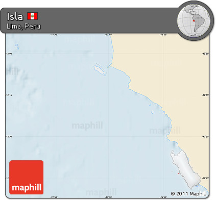 Classic Style Map of Isla, single color outside