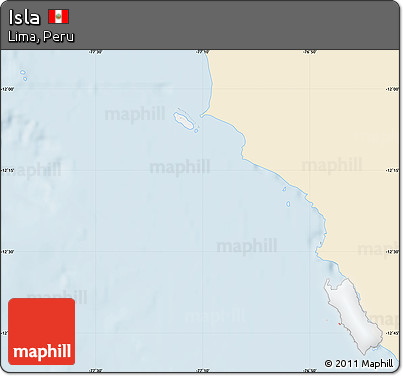 Classic Style Map of Isla, single color outside
